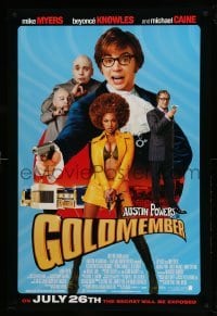 2t383 GOLDMEMBER advance DS 1sh '02 Mike Myers as Austin Powers, Michael Caine, Beyonce Knowles!