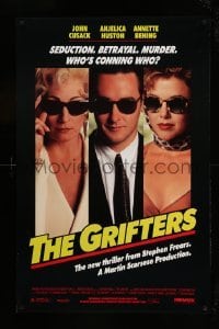 2t393 GRIFTERS 1sh '90 John Cusack, Annette Bening & Anjelica Huston!