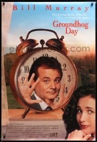2t395 GROUNDHOG DAY int'l 1sh '93 Bill Murray, Andie MacDowell, directed by Harold Ramis!