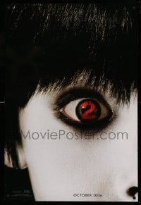 2t396 GRUDGE 2 teaser DS 1sh '06 Sarah Michelle Gellar, creepy image of partial title in eye!