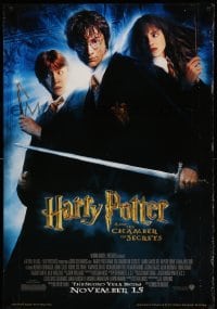 2t405 HARRY POTTER & THE CHAMBER OF SECRETS advance DS 1sh '02 Daniel Radcliffe, Emma Watson, Grint