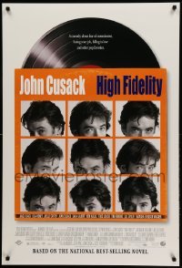 2t420 HIGH FIDELITY DS 1sh '00 John Cusack, great record album & sleeve design!