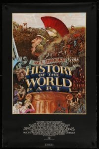 2t422 HISTORY OF THE WORLD PART I 1sh '81 artwork of gladiator Mel Brooks by John Alvin!