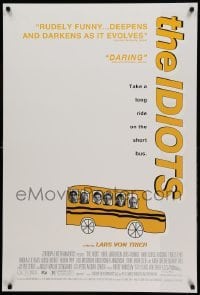 2t463 IDIOTS DS 1sh '00 Lars von Trier's Idioterne, cool artwork of bus!