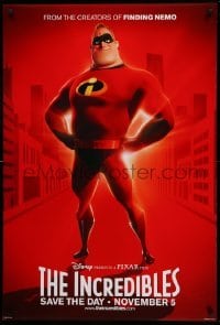 2t469 INCREDIBLES advance DS 1sh '04 Disney/Pixar sci-fi superhero family, Mr. Incredible!