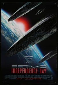 2t471 INDEPENDENCE DAY style B advance 1sh '96 great image of alien ships coming to Earth!