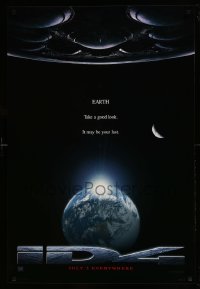 2t472 INDEPENDENCE DAY style B teaser 1sh '96 great image of enormous alien ship over Earth!