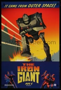 2t487 IRON GIANT advance DS 1sh '99 animated modern classic, cool cartoon robot artwork!
