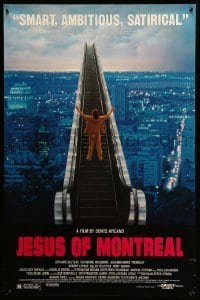 2t502 JESUS OF MONTREAL 1sh '90 Lothaire Bluteau, Wilkening, image of man on escalator to heaven!