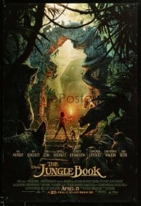 2t506 JUNGLE BOOK advance DS 1sh '16 Walt Disney, Mowgli with Shere Khan, Kaa and more!
