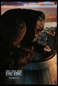 2t519 KING KONG teaser DS 1sh '05 Naomi Watts & ape on rooftop of Empire State Building!
