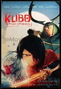 2t525 KUBO & THE TWO STRINGS advance DS 1sh '16 voices of Mara, Theron, McConaughey, Fiennes, Takei