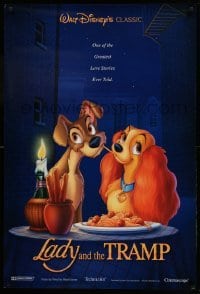 2t530 LADY & THE TRAMP int'l DS 1sh R97 Walt Disney romantic canine dog classic cartoon!