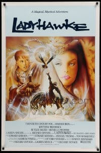 2t531 LADYHAWKE int'l 1sh '85 by BOTH writer Tom Mankiewicz AND director Richard Donner!