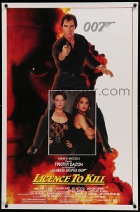 2t555 LICENCE TO KILL 1sh '89 Timothy Dalton as James Bond, sexy Carey Lowell & Talisa Soto!
