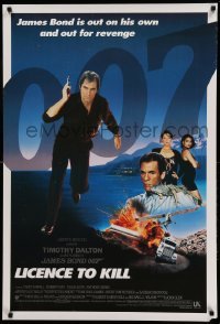 2t556 LICENCE TO KILL int'l 1sh '89 c style, Timothy Dalton as Bond, his bad side is dangerous!