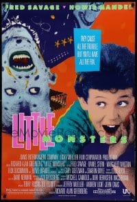 2t566 LITTLE MONSTERS 1sh '89 Richard Greenberg, image of Fred Savage & wacky monster!