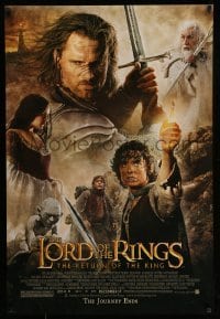 2t578 LORD OF THE RINGS: THE RETURN OF THE KING advance 1sh '03 Jackson, cast montage!