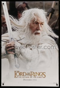 2t582 LORD OF THE RINGS: THE RETURN OF THE KING teaser DS 1sh '03 Ian McKellan as Gandalf!