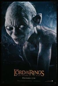 2t580 LORD OF THE RINGS: THE RETURN OF THE KING teaser DS 1sh '03 CGI Andy Serkis as Gollum!