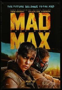 2t595 MAD MAX: FURY ROAD teaser DS 1sh '15 great cast image of Tom Hardy, Charlize Theron!
