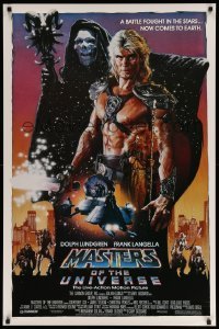 2t620 MASTERS OF THE UNIVERSE 1sh '87 Dolph Lundgren as He-Man, great Drew Struzan art!