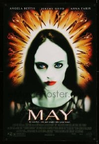 2t624 MAY DS 1sh '02 striking image of Angela Bettis in the title roll as May Dove Canady!