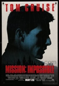 2t633 MISSION IMPOSSIBLE advance DS 1sh '96 Tom Cruise, Jon Voight, Brian De Palma directed!