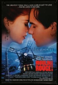 2t648 MOULIN ROUGE style F int'l DS 1sh '01 Nicole Kidman, Ewan McGregor, This story is about love