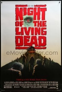 2t671 NIGHT OF THE LIVING DEAD 1sh '90 Tom Savini, from George Romero screenplay, zombies!