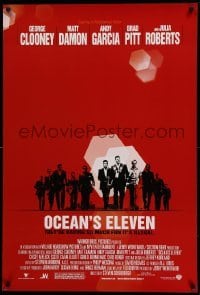2t677 OCEAN'S 11 DS 1sh '01 Steven Soderbergh, George Clooney, Matt Damon, Brad Pitt