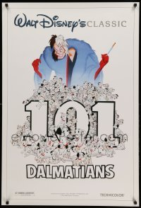2t683 ONE HUNDRED & ONE DALMATIANS DS 1sh R91 most classic Walt Disney canine family cartoon!