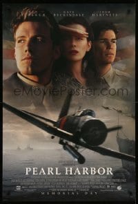 2t698 PEARL HARBOR advance DS 1sh '01 cast portrait of Ben Affleck, Josh Hartnett, Beckinsale, WWII