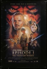 2t019 PHANTOM MENACE style B DS 1sh '99 George Lucas, Star Wars Episode I, art by Drew Struzan!