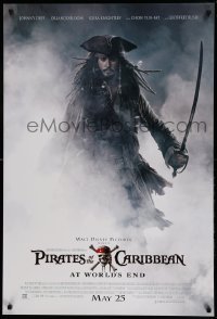 2t710 PIRATES OF THE CARIBBEAN: AT WORLD'S END advance DS 1sh '07 Depp as Captain Jack!