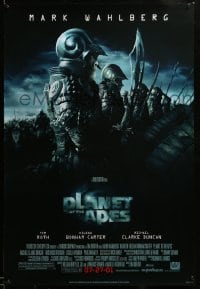 2t711 PLANET OF THE APES style C advance DS 1sh '01 Tim Burton, great image of huge ape army!