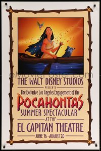 2t712 POCAHONTAS advance 1sh '95 Walt Disney, Native American Indians, El Capitan Theatre!