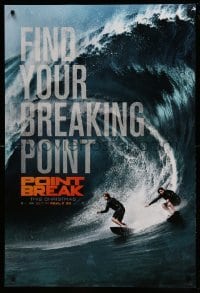 2t713 POINT BREAK teaser DS 1sh '15 Luke Bracey and Edgar Ramirez surfing massive wave!