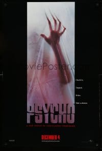 2t728 PSYCHO teaser DS 1sh '98 Hitchcock re-make, cool image of victim behind shower curtain!
