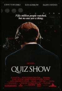 2t733 QUIZ SHOW DS 1sh '94 John Turturro, Ralph Fiennes, Paul Scofield, Robert Redford!