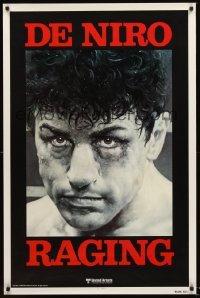 2t734 RAGING BULL teaser 1sh '80 Hagio art of Robert De Niro, Martin Scorsese boxing classic!