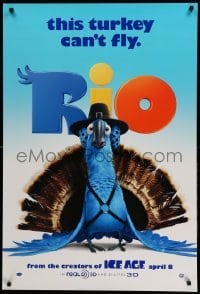 2t753 RIO style B teaser DS 1sh '11 Anne Hathaway, Jesse Eisenberg, creators of Ice Age!
