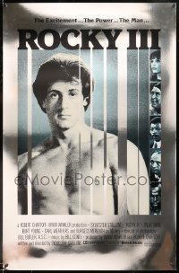 2t763 ROCKY III foil heavy stock int'l 1sh '82 boxer/director Sylvester Stallone in gloves & belt!