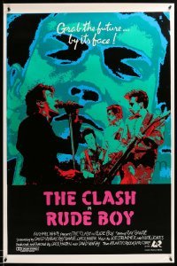 2t766 RUDE BOY 1sh '80 really cool art of The Clash by RETNA, grab the future by its face!