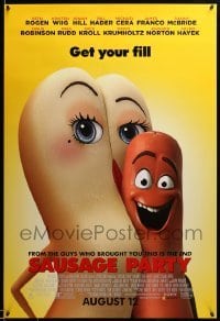 2t772 SAUSAGE PARTY advance DS 1sh '16 Seth Rogen, Jonah Hill, outrageous image, get your fill!
