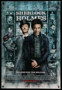 2t786 SHERLOCK HOLMES advance DS 1sh '09 Guy Ritchie directed, Robert Downey Jr., Jude Law!