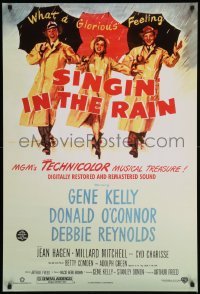 2t795 SINGIN' IN THE RAIN DS 1sh R00 Gene Kelly, Donald O'Connor, Debbie Reynolds, classic musical!