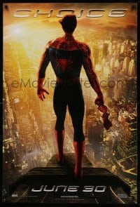 2t816 SPIDER-MAN 2 teaser DS 1sh '04 great image of Tobey Maguire in the title role, Choice!