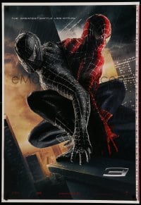 2t817 SPIDER-MAN 3 printer's test teaser DS 1sh '07 Sam Raimi, greatest battle, black/red suits!