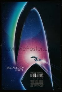2t846 STAR TREK: GENERATIONS int'l advance 1sh '94 cool sci-fi art of the Enterprise, Boldly Go!